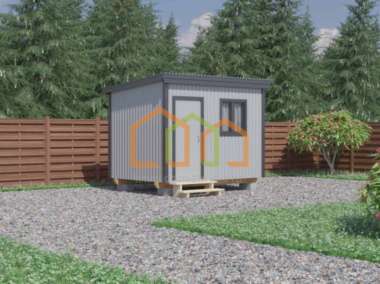 Металлическая бытовка для дачи эконом Мак